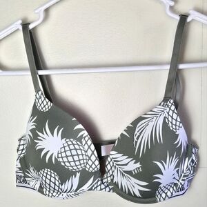 Victoria's Secret PINK Tropical Pineapple Padded T-Shirt Bra, 32B